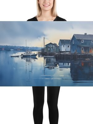 Blue Hour at Old Marina – Poster