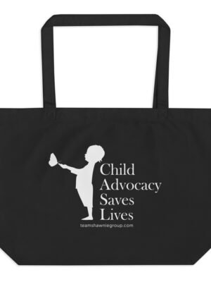 Child Advocacy Saves Lives – Large organic tote bag
