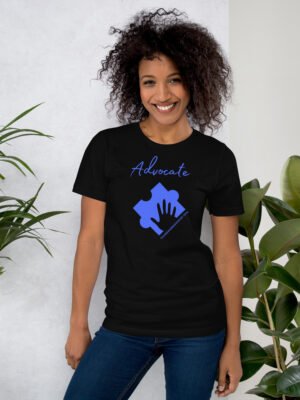 Advocate Short-sleeve unisex t-shirt – blue design